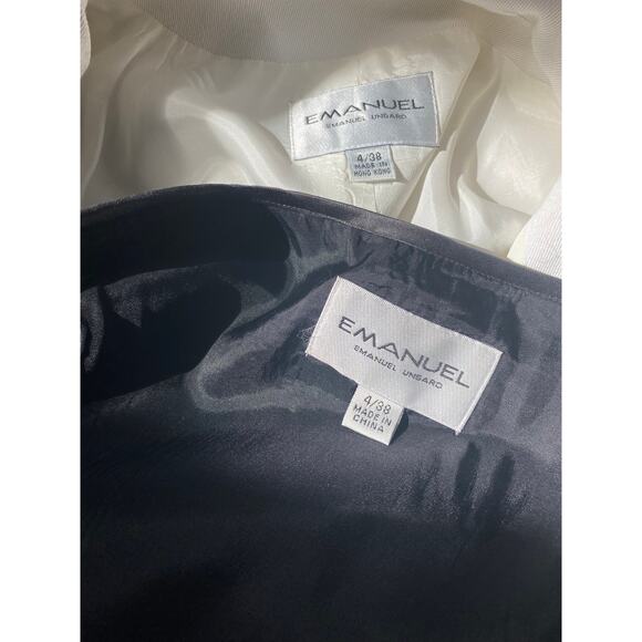 Vintage Emanuel Ungaro 3 piece pantsuit in white and black, size 6 - Picture 10 of 10